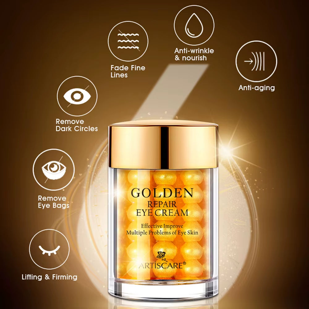 24K Gold Skin Care 3Pcs/Set for Moisturizing Dark Circles Serum Face Essence Nourishing Skin Care Products