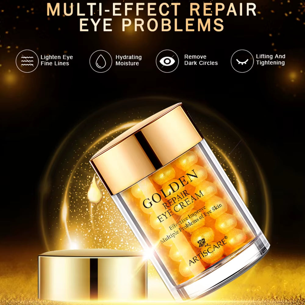 24K Gold Skin Care 3Pcs/Set for Moisturizing Dark Circles Serum Face Essence Nourishing Skin Care Products